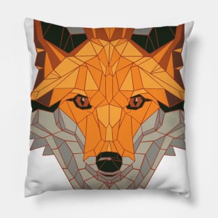 Polygonal Geometric Fox Pillow