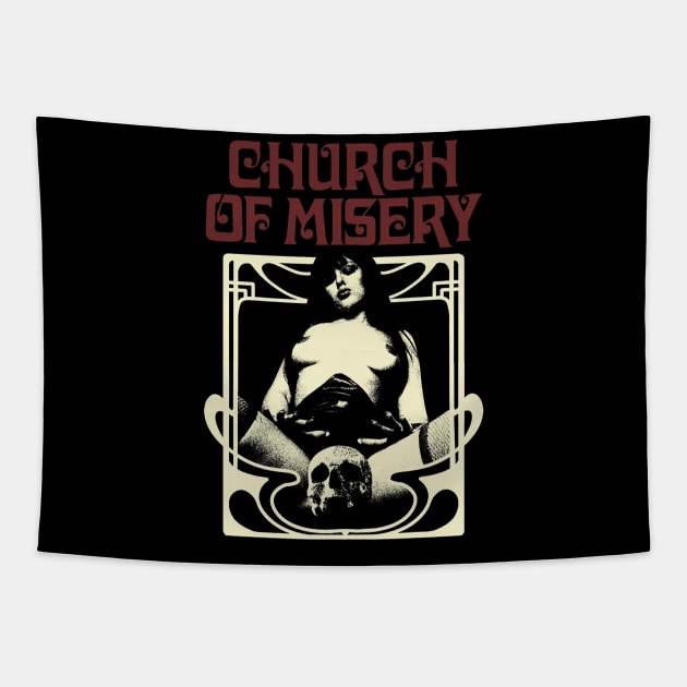 Church Of Misery Band Tapestry by Aleey