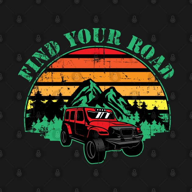 Find Your Road Unisex Retro by MimimaStore