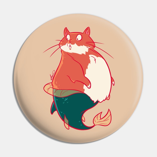 Chubby mercat Pin by LucyDoesArt