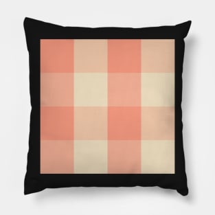 Peach and Cream Gingham Check Pattern | Cottage Core Prairie Style Pillow