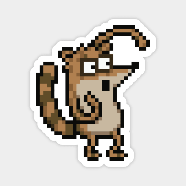 REGULAR SHOW - PIXEL RIGBY Magnet by Force Restart