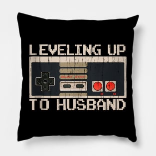 Leveling Up to Husband Play Gamer Groom Bachelor Party Pillow