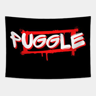 Puggle - funny words - funny sayings Tapestry