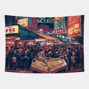 Street food japan Tapestry