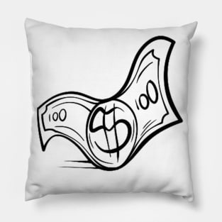 Dope hundred dollar bill illustration Pillow