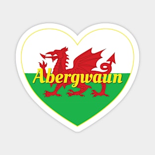 Abergwaun Cymru UK Baner Cymru Calon Magnet