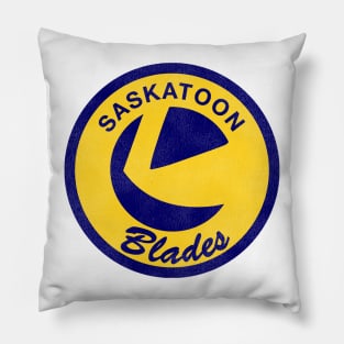 Defunct Saskatoon Blades Hockey Team Pillow