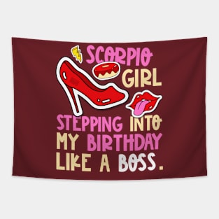 Scorpio Girl Horoscope Heels Stepping Birthday Like Boss Fun Tapestry