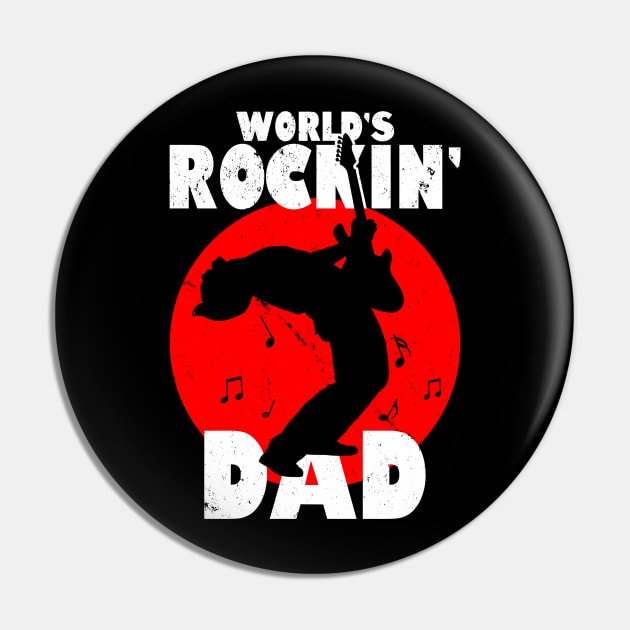 Rockin' Dad Best Dad Gift For Dads Fathers Uncle Pin by BoggsNicolas