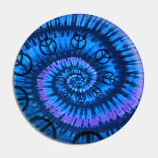 Tie Dye Peace Spiral Pin