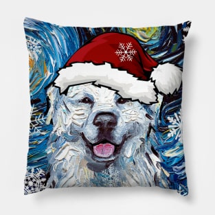 Great Pyrenees Santa Pillow