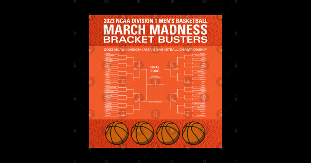 March Madness Bracket Busters March Madness Sticker TeePublic