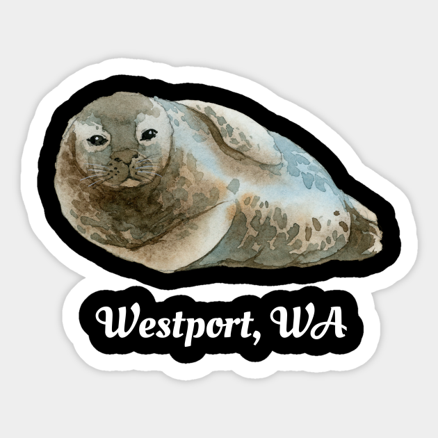 Westport WA Cute Harbor Seal Ocean Watercolor Sea Animal - Harbor Seal - Sticker | TeePublic Westport WA Cute Harbor Seal Ocean Watercolor Sea Animal - Harbor Seal - Sticker | TeePublic