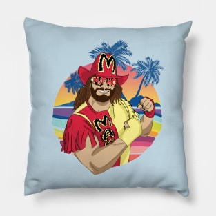 Macho man Retro Beach Pillow