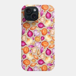 Onions Only on Beige Phone Case