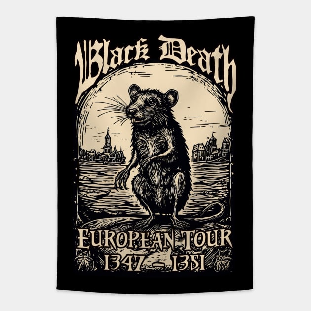 Black Death on Tour Tapestry by Hiraeth Tees