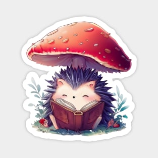 Cute hedgehog reader Magnet