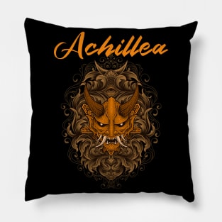 achillea heavy metal Pillow