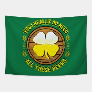 St Patricks Day Beer Drinking Funny Quotes Tapestry