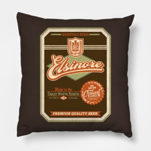 ELSINORE Beer Distressed Label Pillow