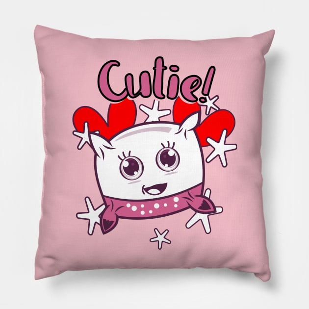 Cutie Kawaii Pillow Character Pillow by A T Design