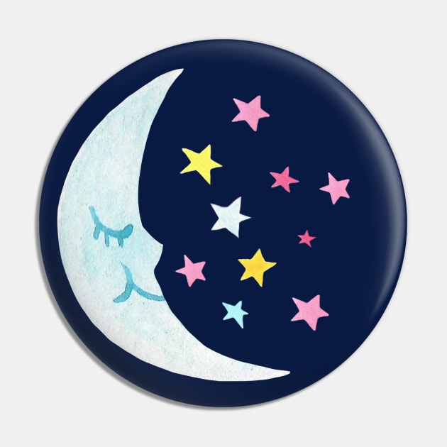 Moon and stars Pin by melivillosa