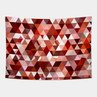 Brown and White Abstract Imperfect Triangles Mosaic Tapestry