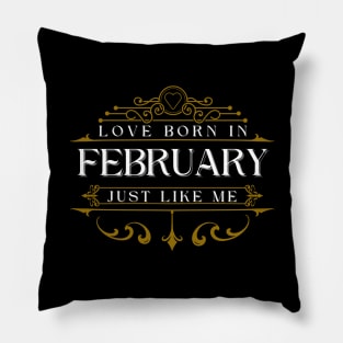 Born in february Pillow