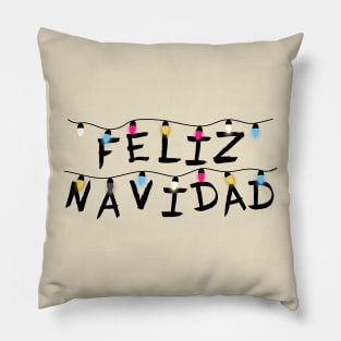 Luces Feliz Navidad Pillow