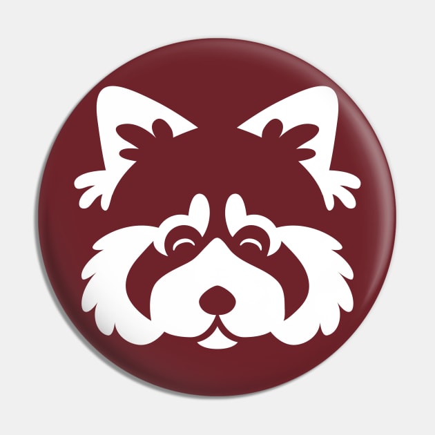 Red Panda Face Pin by yegbailey