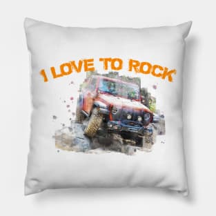 I Love To Rock Pillow