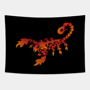 Flames Scorpion Tapestry