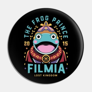 Smiling Frog Prince Emblem Pin