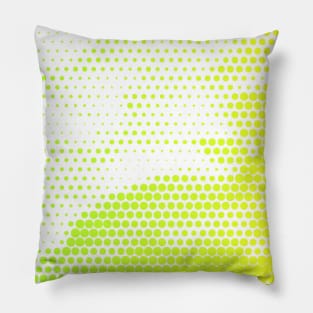 Yellow white Dots Art Pillow