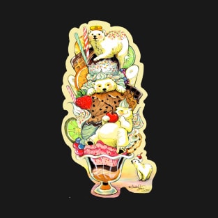 Polar Bear Sundae 80s Japanese Ice Cream shop T-Shirt