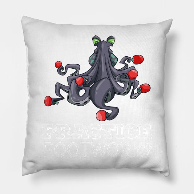 Ping Pong Table Tennis Tabletennis Funny Kraken Octopus Pun Pillow by TellingTales