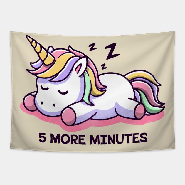 5 more minutes unicorn Tapestry by FanFreak