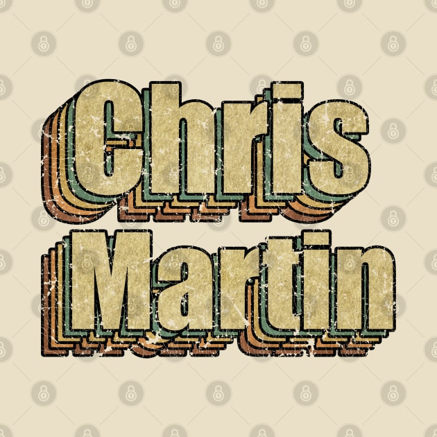 Chris Martin // Vintage Rainbow Typography Style // 70s by JULIAN AKBAR PROJECT