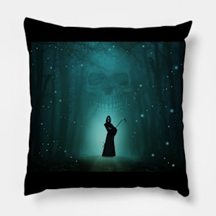 Grim Reaper Death Forest Pillow