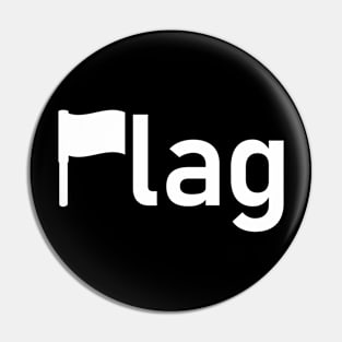 Flag Wordmark Pin