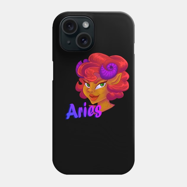 Aries Phone Case by PointNWink Productions