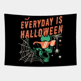 Everyday Is Halloween Skeleton Skull with Sunglasses Spooky Tapestry