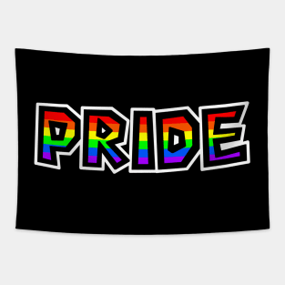 Pride Text - Gay Pride in Flag Colours - LGBTQ+ Rainbow - Pride Tapestry