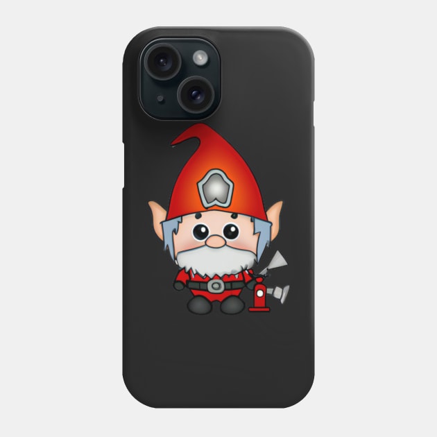 Fire Department Gnome Kawaii Phone Case by Shadowbyte91