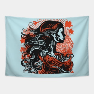 Retro Mermaid Tapestry