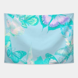 Teal Whimsical Wings Tapestry