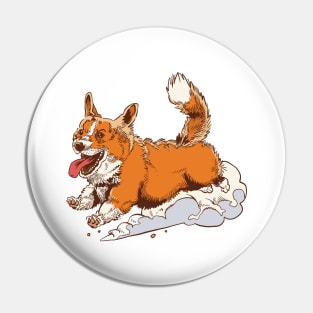 Corgi Jump P R t shirt Pin