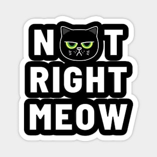 Not Right Meow (Black Cat) Magnet
