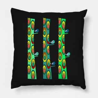 Birds and colorful trees Pillow